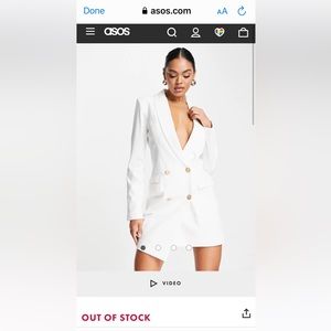 ASOS White Blazer Dress